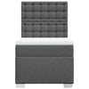 Stella Homewares Box Spring Bed with Mattress Dark Grey King Single Fabric