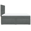 Stella Homewares Box Spring Bed with Mattress Dark Grey Double Fabric
