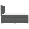 Stella Homewares Box Spring Bed with Mattress Dark Grey Double Fabric