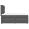 Stella Homewares Box Spring Bed with Mattress Dark Grey Queen Fabric