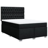 Stella Homewares Box Spring Bed with Mattress Black Queen Fabric