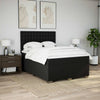 Stella Homewares Box Spring Bed with Mattress Black Queen Fabric
