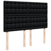Stella Homewares Box Spring Bed with Mattress Black Queen Fabric