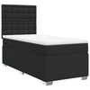 Stella Homewares Box Spring Bed with Mattress Black King Single Faux Leather