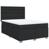 Stella Homewares Box Spring Bed with Mattress Black Double Faux Leather