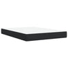 Stella Homewares Box Spring Bed with Mattress Black Double Faux Leather