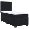Stella Homewares Box Spring Bed with Mattress Black King Single Velvet