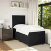 Stella Homewares Box Spring Bed with Mattress Black King Single Velvet