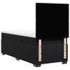 Stella Homewares Box Spring Bed with Mattress Black King Single Velvet