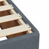 Stella Homewares Box Spring Bed with Mattress Dark Grey Queen Velvet
