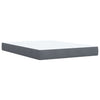 Stella Homewares Box Spring Bed with Mattress Dark Grey Queen Velvet