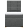 Stella Homewares Box Spring Bed with Mattress Dark Grey King Single Fabric