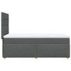 Stella Homewares Box Spring Bed with Mattress Dark Grey King Single Fabric