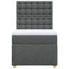 Stella Homewares Box Spring Bed with Mattress Dark Grey King Single Fabric