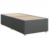 Stella Homewares Box Spring Bed with Mattress Dark Grey King Single Fabric