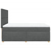 Stella Homewares Box Spring Bed with Mattress Dark Grey Double Fabric