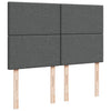 Stella Homewares Box Spring Bed with Mattress Dark Grey Double Fabric