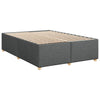 Stella Homewares Box Spring Bed with Mattress Dark Grey Double Fabric