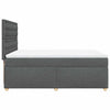 Stella Homewares Box Spring Bed with Mattress Dark Grey Double Fabric