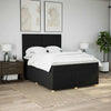 Stella Homewares Box Spring Bed with Mattress Black Queen Fabric