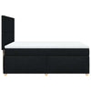 Stella Homewares Box Spring Bed with Mattress Black Queen Fabric