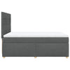 Stella Homewares Box Spring Bed with Mattress Dark Grey Queen Fabric