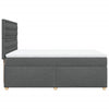 Stella Homewares Box Spring Bed with Mattress Dark Grey Queen Fabric