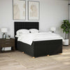 Stella Homewares Box Spring Bed with Mattress Black Queen Fabric