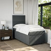 Stella Homewares Box Spring Bed with Mattress Dark Grey King Single Fabric
