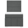 Stella Homewares Box Spring Bed with Mattress Dark Grey King Single Fabric