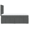 Stella Homewares Box Spring Bed with Mattress Dark Grey King Single Fabric