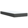 Stella Homewares Box Spring Bed with Mattress Dark Grey King Single Fabric