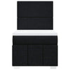 Stella Homewares Box Spring Bed with Mattress Black King Single Fabric