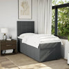 Stella Homewares Box Spring Bed with Mattress Dark Grey King Single Fabric