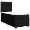 Stella Homewares Box Spring Bed with Mattress Black King Single Fabric