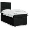 Stella Homewares Box Spring Bed with Mattress Black King Single Fabric