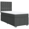 Stella Homewares Box Spring Bed with Mattress Dark Grey King Single Fabric