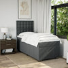 Stella Homewares Box Spring Bed with Mattress Dark Grey King Single Fabric