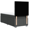 Stella Homewares Box Spring Bed with Mattress Dark Grey King Single Fabric