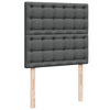Stella Homewares Box Spring Bed with Mattress Dark Grey King Single Fabric