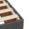 Stella Homewares Box Spring Bed with Mattress Dark Grey Double Fabric