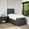 Stella Homewares Box Spring Bed with Mattress Dark Grey King Single Fabric
