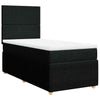 Stella Homewares Box Spring Bed with Mattress Black King Single Fabric