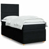 Stella Homewares Box Spring Bed with Mattress Black King Single Fabric
