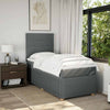 Stella Homewares Box Spring Bed with Mattress Dark Grey King Single Fabric