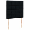 Stella Homewares Box Spring Bed with Mattress Black King Single Fabric