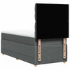 Stella Homewares Box Spring Bed with Mattress Dark Grey King Single Fabric