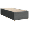 Stella Homewares Box Spring Bed with Mattress Dark Grey King Single Fabric