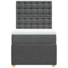 Stella Homewares Box Spring Bed with Mattress Dark Grey King Single Fabric