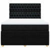Stella Homewares Box Spring Bed with Mattress Black Double Fabric